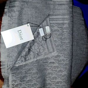 Gray/Silver Dior Scarf